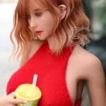161cm 5ft3 Red Top Sexy Love Dolls Busty Casual Outdoor Dolls F Cup