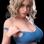 161cm 5ft3 Short Blonde Sexy Love Dolls Blue Bra Casual Style Dolls G Cup