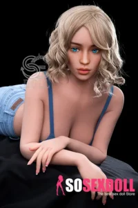 161cm 5ft3 Short Blonde Sexy Love Dolls Blue Bra Casual Style Dolls G Cup