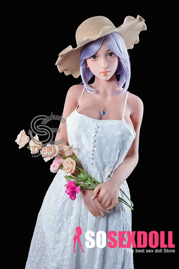 161cm 5ft3 White Camisole Dress Sex Dolls Elegant Realistic TPE Dolls F Cup