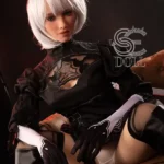 163cm 5ft4 Black Dress Dancing Sword Sex Dolls Realistic TPE Love Dolls E Cup