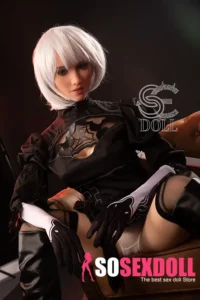 163cm 5ft4 Black Dress Dancing Sword Sex Dolls Realistic TPE Love Dolls E Cup