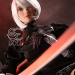 163cm 5ft4 Black Dress Dancing Sword Sex Dolls Realistic TPE Love Dolls E Cup