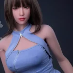 163cm 5ft4 Blue Tight Dress Sexy Love Dolls Realistic Asian Love Dolls E Cup