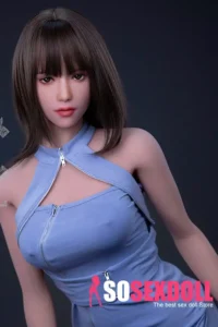 163cm 5ft4 Blue Tight Dress Sexy Love Dolls Realistic Asian Love Dolls E Cup