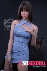 163cm 5ft4 Blue Tight Dress Sexy Love Dolls Realistic Asian Love Dolls E Cup