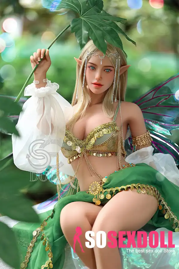 163cm 5ft4 Green Elf Costume Sex Dolls Realistic Big Breast Sex Dolls E Cup