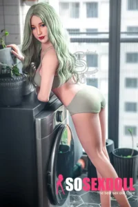 163cm 5ft4 Green Hair Fantasy Love Dolls Glasses Office Style Dolls E Cup