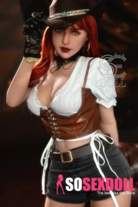 163cm 5ft4 Leather Corset Realistic Sex Dolls Western Themed TPE Dolls E Cup