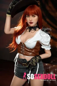 163cm 5ft4 Leather Corset Realistic Sex Dolls Western Themed TPE Dolls E Cup