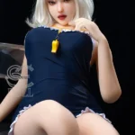 163cm 5ft4 Navy Blue Lingerie Love Dolls Blonde Short Hair Sex Dolls E Cup