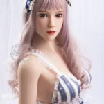 163cm 5ft4 Purple Hair Fantasy Sex Dolls Striped Bikini Sexy Dolls E Cup
