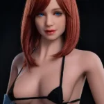 163cm 5ft4 Red Hair Bikini Sex Dolls Realistic TPE Love Dolls E Cup