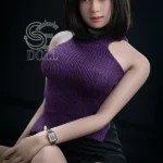 163cm 5ft4 Sexy Office Lady Sex Dolls Elegant Purple Top Sex Dolls E Cup