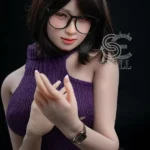 163cm 5ft4 Sexy Office Lady Sex Dolls Elegant Purple Top Sex Dolls E Cup