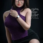 163cm 5ft4 Sexy Office Lady Sex Dolls Elegant Purple Top Sex Dolls E Cup