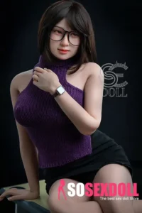 163cm 5ft4 Sexy Office Lady Sex Dolls Elegant Purple Top Sex Dolls E Cup