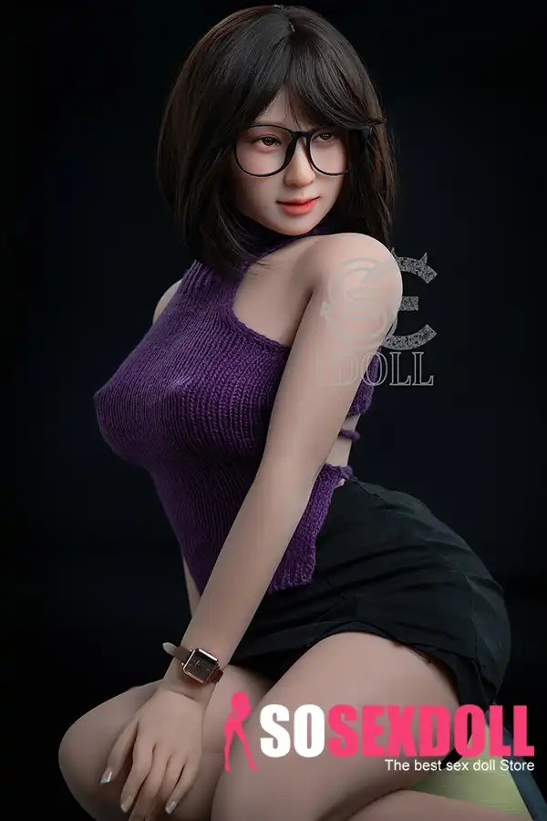 163cm 5ft4 Sexy Office Lady Sex Dolls Elegant Purple Top Sex Dolls E Cup
