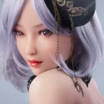 165cm 5ft4 Purple Hair Sexy Love Dolls Black Lace Lingerie Sex Dolls F Cup