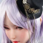 165cm 5ft4 Purple Hair Sexy Love Dolls Black Lace Lingerie Sex Dolls F Cup