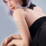 165cm 5ft4 Purple Hair Sexy Love Dolls Black Lace Lingerie Sex Dolls F Cup
