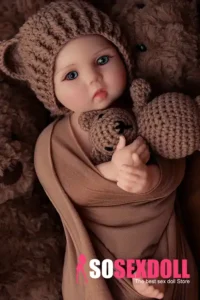 Sæt handgerð sílikon endurfædd dúkka notaleg bangsi svefnfélagi