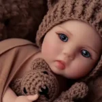 Sæt handgerð sílikon endurfædd dúkka notaleg bangsi svefnfélagi