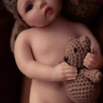 Sæt handgerð sílikon endurfædd dúkka notaleg bangsi svefnfélagi