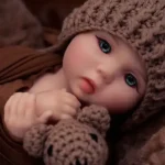 Sæt handgerð sílikon endurfædd dúkka notaleg bangsi svefnfélagi