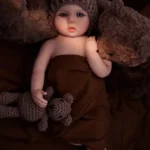 Sæt handgerð sílikon endurfædd dúkka notaleg bangsi svefnfélagi