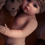 Sæt handgerð sílikon endurfædd dúkka notaleg bangsi svefnfélagi