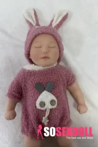 Silicone Sleeping Reborn Baby Doll Cute Bunny Outfit Infant Doll