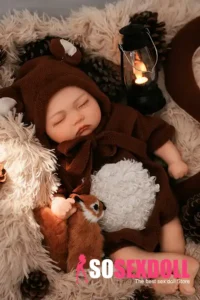 Silicone Sleeping Reborn Baby Doll Forest Animal Themed Collector Doll