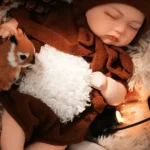 Silicone Sleeping Reborn Baby Doll Forest Animal Themed Collector Doll