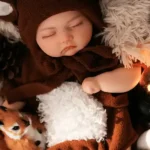 Silicone Sleeping Reborn Baby Doll Forest Animal Themed Collector Doll