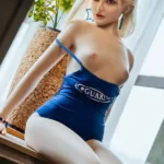 150cm 4ft9 Blue Mini Dress Love Dolls Blonde Realistic Sex Dolls In Stock(US Only)