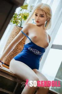 150cm 4ft9 Blue Mini Dress Love Dolls Blonde Realistic Sex Dolls In Stock(US Only)