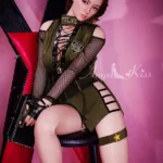 ตุ๊กตาเซ็กส์ชุดชั้นในลายพราง 155 ซม. 5 ฟุต 1 ชุดตุ๊กตาเซ็กส์แบบสายรัด