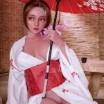 ตุ๊กตาเซ็กส์เกอิชาร่มสีแดงขนาด 155 ซม. 5 ฟุต 1 ชุดแฟนตาซีเอเชีย