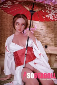 ตุ๊กตาเซ็กส์เกอิชาร่มสีแดงขนาด 155 ซม. 5 ฟุต 1 ชุดแฟนตาซีเอเชีย