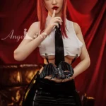 157cm 5ft2 Black Leather Skirt Sex Dolls Seductive Office Lady Sex Dolls