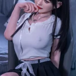 157cm 5ft2 Schoolgirl Outfit Sex Dolls Realistic Black Hair Dolls F Cup