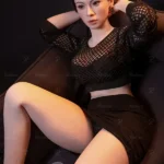 158cm 5ft2 Black Mesh Lingerie Love Dolls Seductive Realistic Sex Dolls In Stock(US Only)