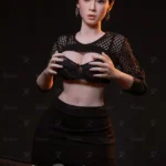 158cm 5ft2 Black Mesh Lingerie Love Dolls Seductive Realistic Sex Dolls In Stock(US Only)