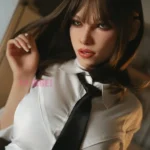 158cm 5ft2 Silicone Schoolgirl F Cup Petite Waist Black Hair Sex Doll #AB23 Head