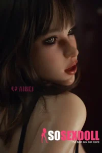 158cm 5ft2 Silicone Schoolgirl F Cup Petite Waist Black Hair Sex Doll #AB23 Head