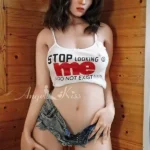 159cm 5ft2 Casual Tank Top Sex Dolls Denim Shorts Sexy Sex Dolls