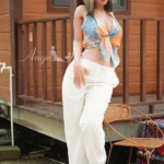 159cm 5ft2 Knotted Top Sexy Sex Dolls Outdoor Wood Cabin Sex Dolls