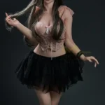 Silikoni-nukke, jossa on povekas ja makea, viettelevä ja realistinen seksinukke