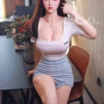 160cm 5ft3 Elegant Slim Body Sex Dolls White Dress Curvy Sex Dolls